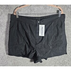 NWT Fullfitall Swim Shorts Womens Size 20 Black Built In Brief Pockets